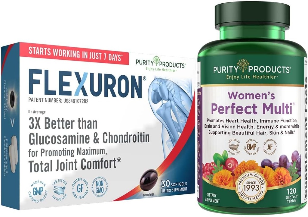 Yüksek kaliteli Grafik - Kadınlar Mükemmel Multi + Flexuron Ortak Formula Kadın Multivitamin (Depres Urinary Tract Health, Immune, Bone + More) - Flexuron (Krill Oil, Hyaluronic Acid + Daha Fazla)