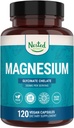 Nested Naturals Magnezyum Glycinate Chelate - 200 mg Chelated Supplement Magnezyum for Muscle Cramps, Relaxation, & Sleep Support - 100% Albion TRACCS Buffered Magnezyum Glycinate - 120 Vegan Capsules