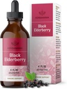 HERBAMAMA Black Elderberry Drops - Vegan Elderberry Liquid Extract for Immune Support - Μη ΓΤΟ, Αλκοόλ & Ζάχαρη Δωρεάν συμπλήρωμα ασυλίας, 42-Day Supply