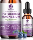 Potasyum Ek Magnezyum Supplement Sıvı w/Triple Kompleksi Glycinate & Pyum Plus Omega 3, Sea Moss, Black Seed, D3K2 & Steel for Zzz, Leg Cramps & Muscle-2 FL OZ Drop