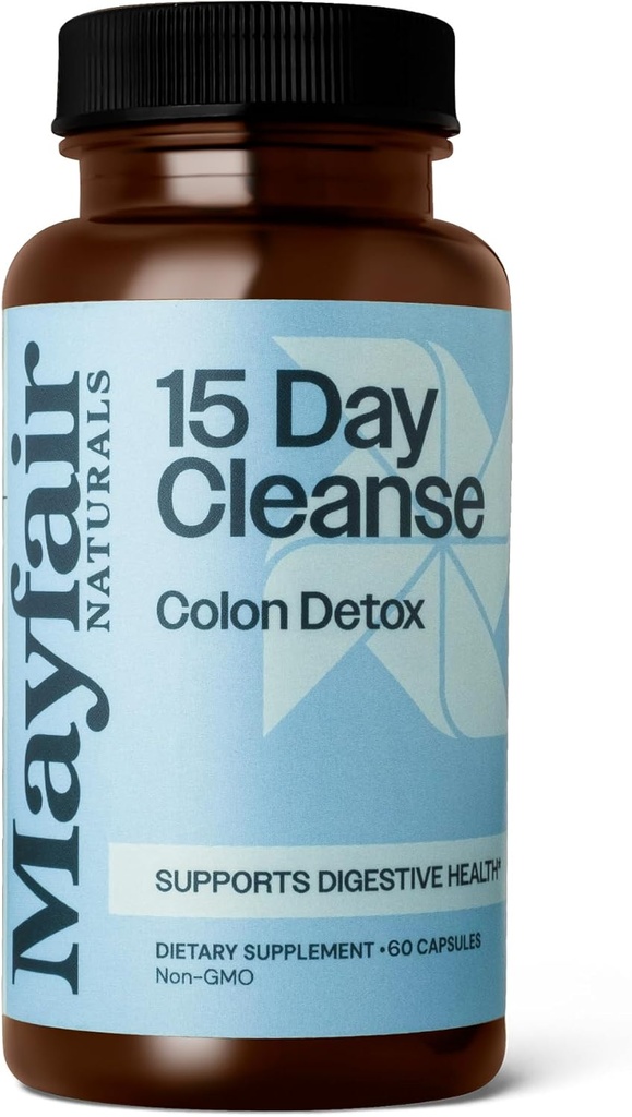 30 Day Supply,15 Day Cleanse Colon Detox, 60 Capsules (30 Hizmet), Constipation ve Digestive Health Supplement için Doğal Laxative, Diyetary Supplement