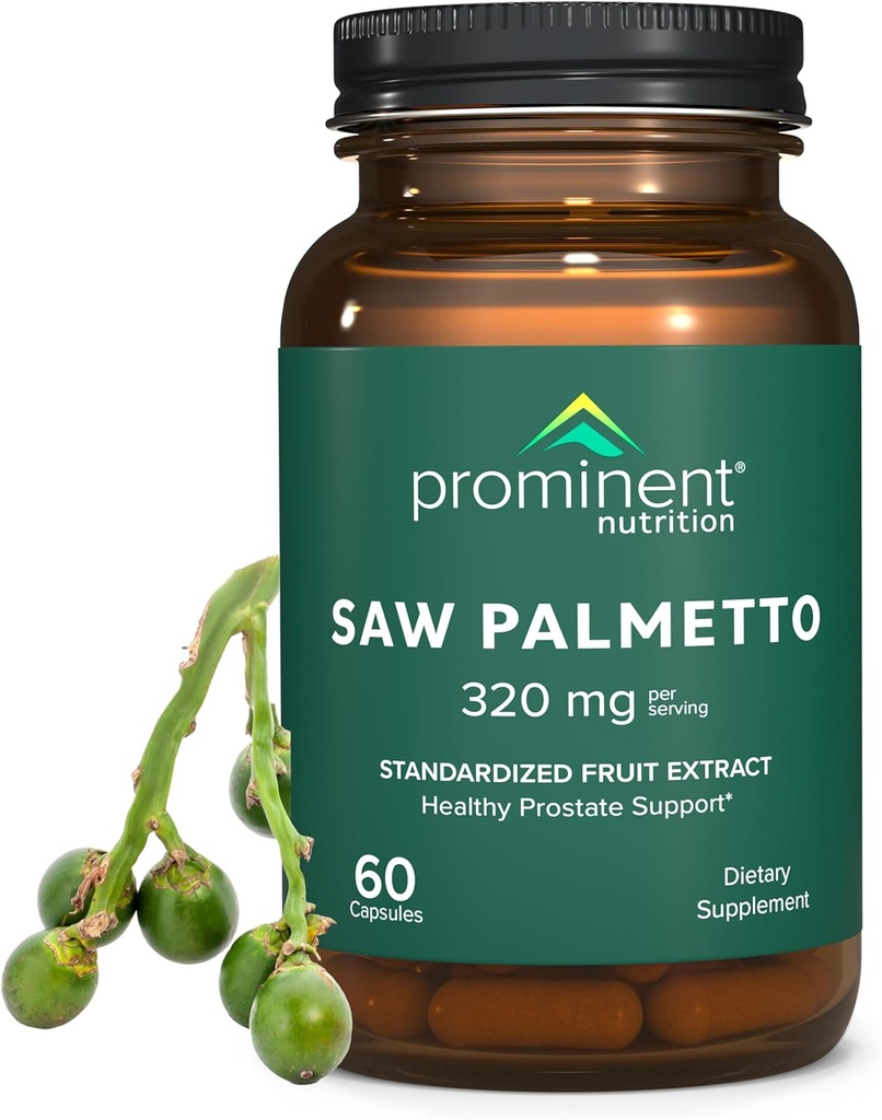 Prominent Beslenme Saw Palmetto Tamam, Sağlıklı Prostate Support Saw Palmetto for Men, Supplement for Urinary Health, 160 mg, 30 Day Supply