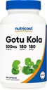 Nutricost Gotu Kola 500 MG, 180 Capsules - Vegetarian Capsules, Gluten Free, Non-GMO