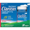 Claritin 24 HR Μη Νυσταγή Αλλεργία Ιατρική, δισκία loratadine αντιισταμινικά, 30 Ct