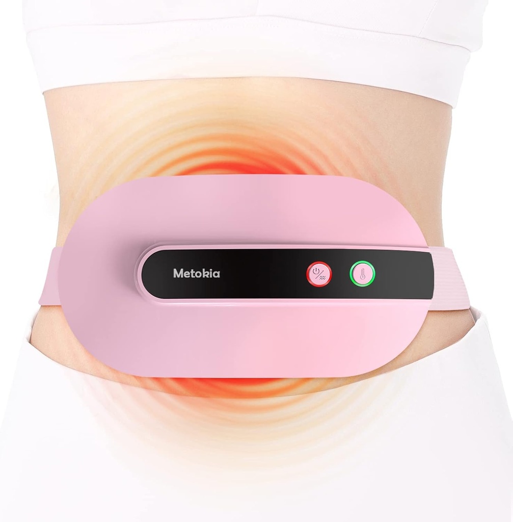 Portresiz Isıtma Pad, 3 Heat Levels & 3 Titreşim Masaj Modes ile Sırt Ağrısı için Isıtma Pad, Portatif Elektrikli Hızlı Isıtmalı Çığ Kadın ve Kız (Pink) için Şık Elektrikli Hızlı Isıtma