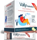 Vaily Mom & Baby Probiyotik - Post & Prenatal Vitaminler Kadınlar için Probiyotikler Toz - Immune System & Digestive Health, Sağlıklı Bebek Skin - Prenatal Essentials, Easy Digestion - 30 Sticks