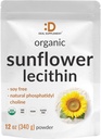Organik Sunflower Lecithin Toz, 12oz – Soy Free, Plantive, Doğal Occurring Phosphatidyl Choline – Kadınlar için Lactation Supplement – Non-GMO
