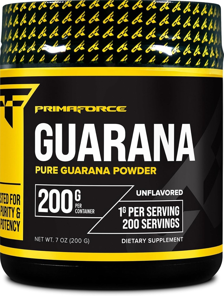 Primaforce Guarana Toz (200g) (Unflavored) - Pure Guarana, 200 Hizmet