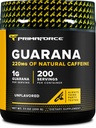 Primaforce Guarana Toz (200g) (Unflavored) - Pure Guarana, 200 Hizmet