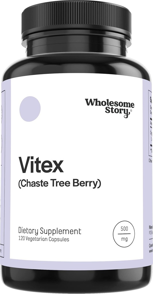 Allsome Story Organic Vitex Chasteberry Supplement for Women | Hormon Balance, Fertness Support & Period Regulation | Vitex Berry Agnus Castus Extract | 120 Capsules | Chaste Tree Berry