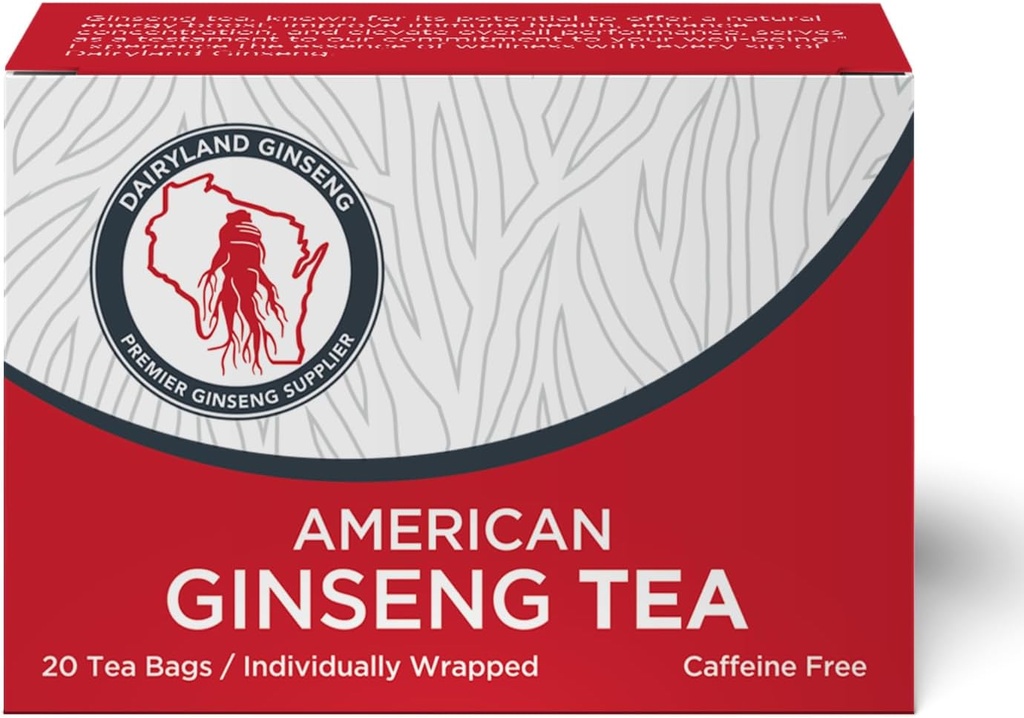 Dairyland American Clooney Çay Çantaları , (20 ct) - Premium Wisconsin BTC Çay - Non-GMO, Gluten Free