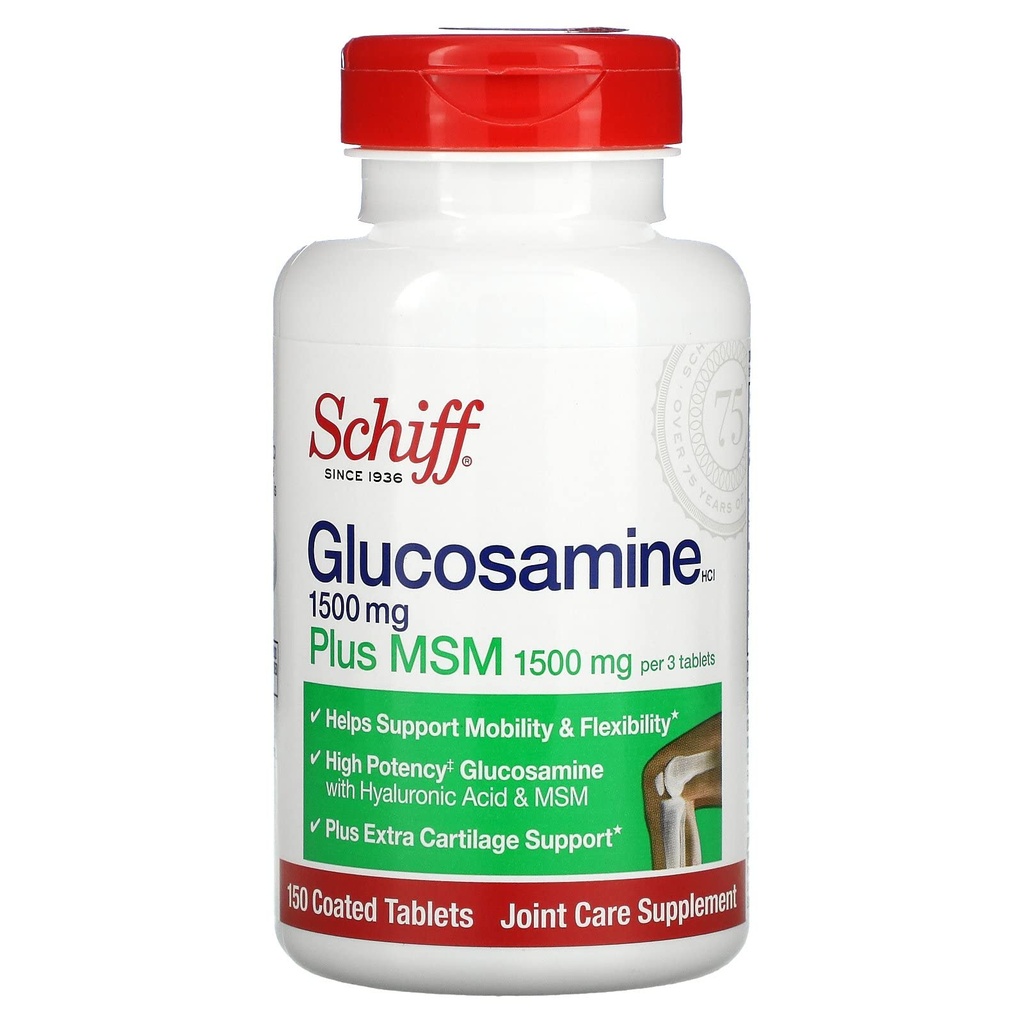 Schiff Glucosamine 1500 mg Plus MSM 1500 mg ve Hyaluronic Asit, 150 Tablet - Ortak Tamam