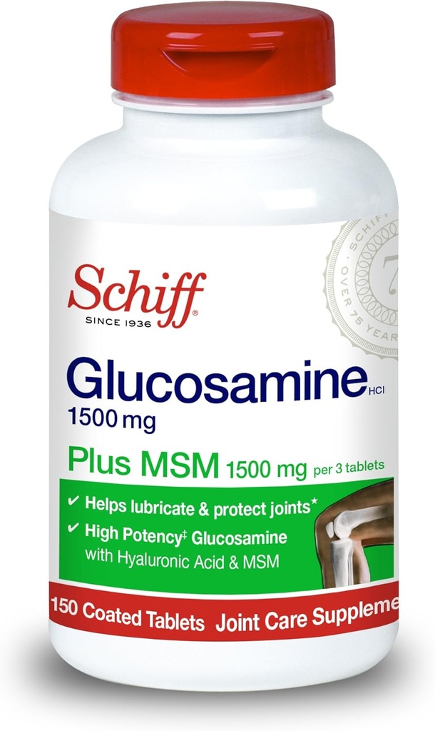 Schiff Glucosamine 1500 mg Plus MSM 1500 mg ve Hyaluronic Asit, 150 Tablet - Ortak Tamam