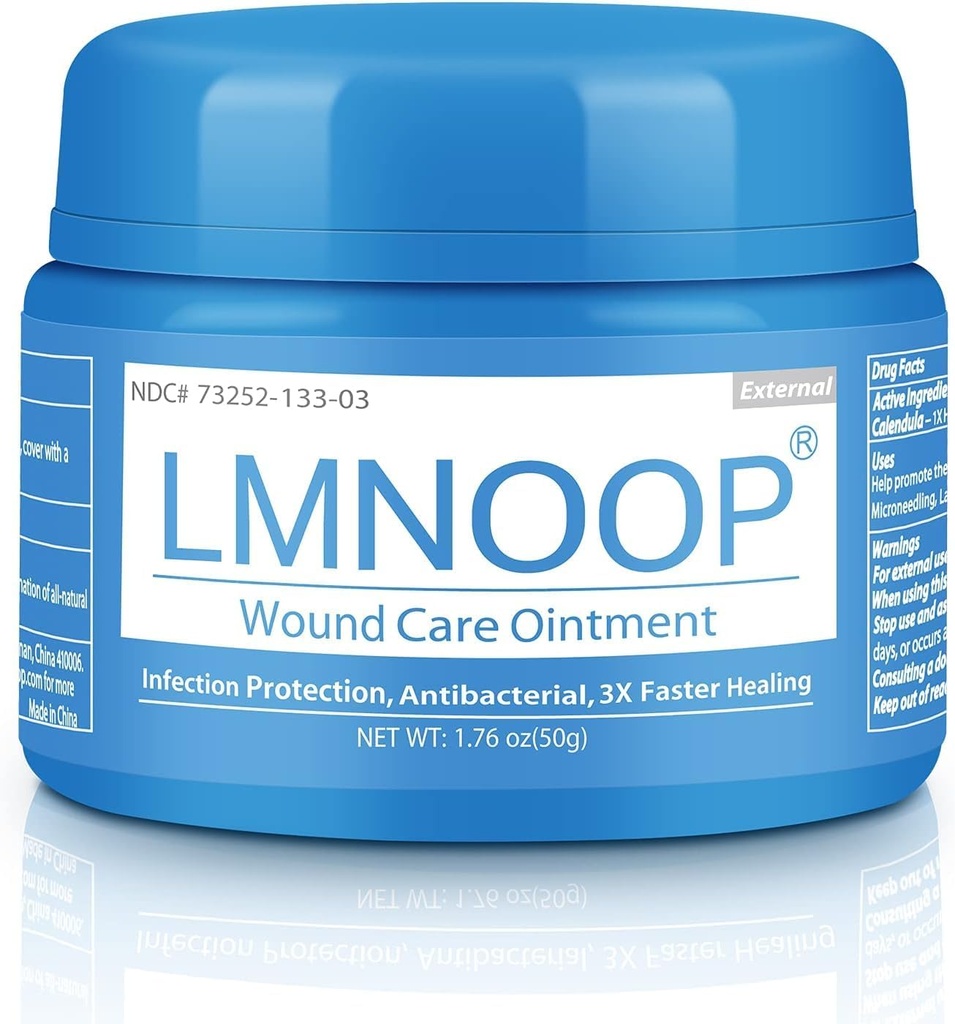 LMNOOP® Αλοιφή επούλωσης τραύματος, για Χρόνια Πληγή, Κρεβάτι, Έλκη δέρματος, Κυτταρίτιδα, Έγκαυμα, Πόνοι, Χειρουργική Πληγή, Μόλυνση Τραυμάτων, Κόψιμο, Κυψέλες, Ανακούφιση Πόνου, Αντιφλεγμονώδης Κρέμα