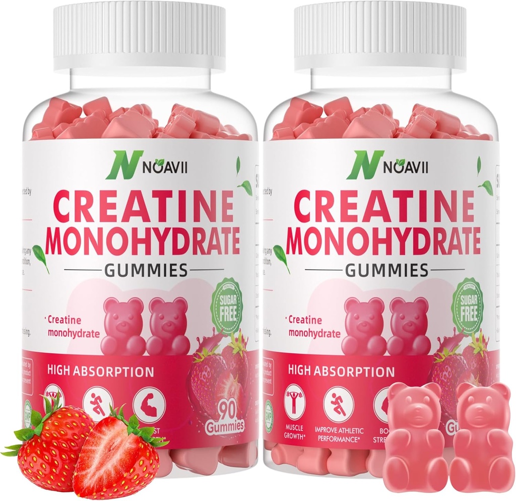Cyhidrat Gummies 5000 mg for Men & Women, Chewables Kre Builder, Enerji Boost, Pre-Workout Supplement-180 Strawberry Gummies