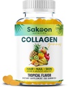 Kadınlar ve Erkekler için Helal Collagen Gummies - Anti Aging, Saç Büyüme, Cilt Bakımı ve Güçlü Çiçekler Protein Kolajn Supplements - Non-GMO, Gluten Free - Made in USA