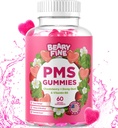 PMS Gummies - PMS Vitaminleri Kadınlar ve Gençler için - PMS Term Relief - Cramping, Bloating, Mood Swings - ABD'de (Strawberry, 60 Count)