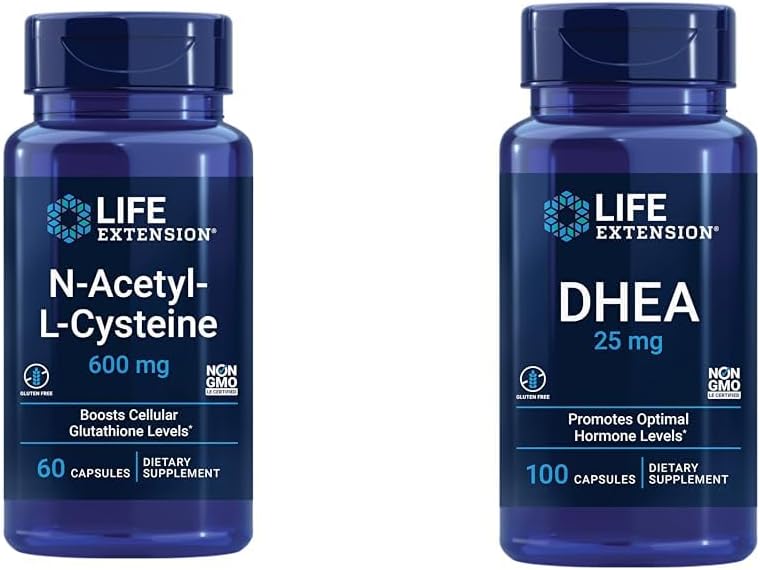 Hayat N-Acetyl-L-Cysteine (NAC), Immune, Respiratory & DHEA 25 mg - Hormon Dengesi için Tamam, Immune Support, Cinsel Sağlık, Bone & Cardiovascular Health, Bone & Cardiovascular Health