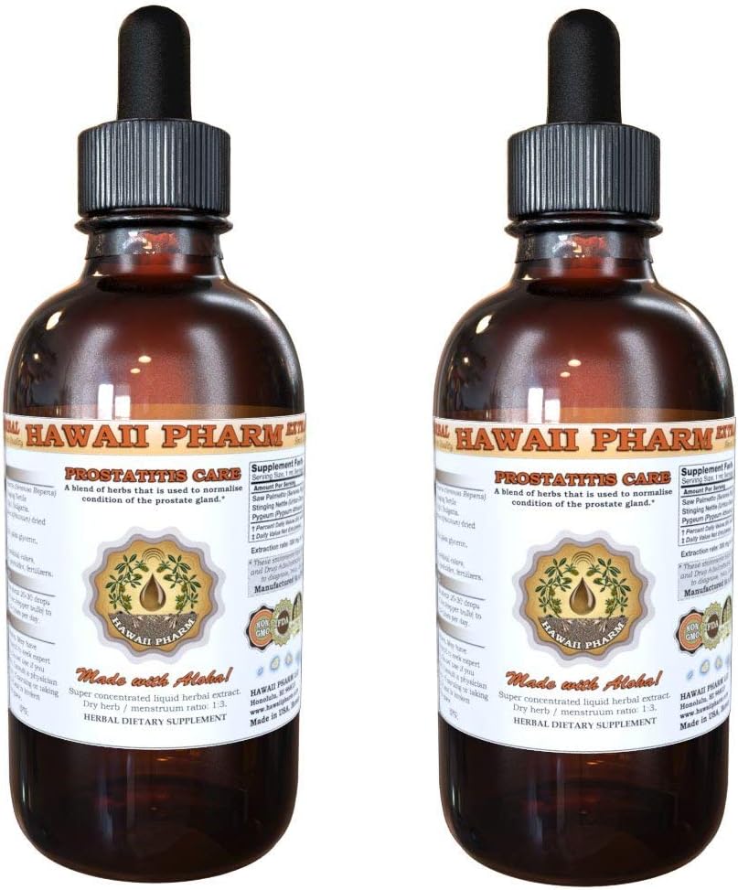 Prostate Support Diyetary Supplement: Pygeum (Pygeum Africanum) Bark, Saw Palmetto (Serenoa Repens) Berry, Sting Nettle (Urtica Dioica) Leaf Tincture (Alcohol-based Liquid ekstraksiyon) 2x2 oz