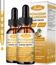 (2 Pack) Potasyum Magnezyum Tamamı, Pyumal Supplements withdis, Vitamin D3, çinko, Sugar Free & Vegan Liquid Drops Supplement for Leg Cramps, Energy, for Adult and Kid Kid