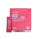 NANOWELL 3H Collagen Peptide Powder - Τύποι I, II, & III με βιταμίνη C, Hydrolyzed Elastin Peptide & Hyaluronic Acid - Υποστηρίζει τα μαλλιά, δέρμα, νύχια, αρθρώσεις & οστά - 60 Sticks, 30 ημέρες προσφοράς