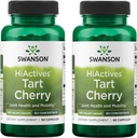 Swanson HiActives Tart Cherry - Natural Supplement Supporting Ortak Sağlık, Hareketlilik ve Flexability - Collagen Structures & Connective Tissue - (60 Capsules, 465 mg Her) (2 Pack)