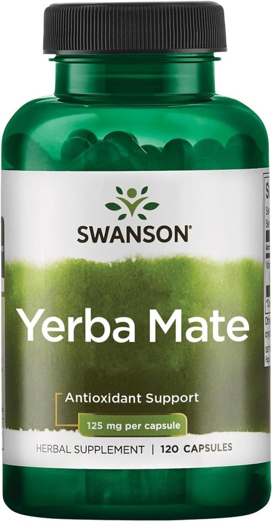 Swanson Yerba Mate (4:1) Enerji Vitality Destek 125 Milligram 120 Capsules