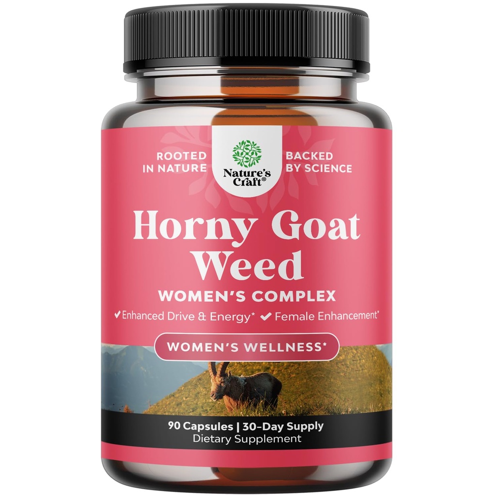 Horny Goat Weed for Women - Herbal Supplements Hornygoatweed Women Complex for Hormon Balance Mood Support & General Kadın Wellness - Maca Root & Tribulus Terrestris Kadın Tamam - 90 Kont