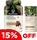 PlantFusion Complete Vegan Protein Powder and Collagen Bundle - Keto, Χωρίς γλουτένη, Χωρίς σόγια, Χωρίς ζάχαρη, Χωρίς ΓΤΟ