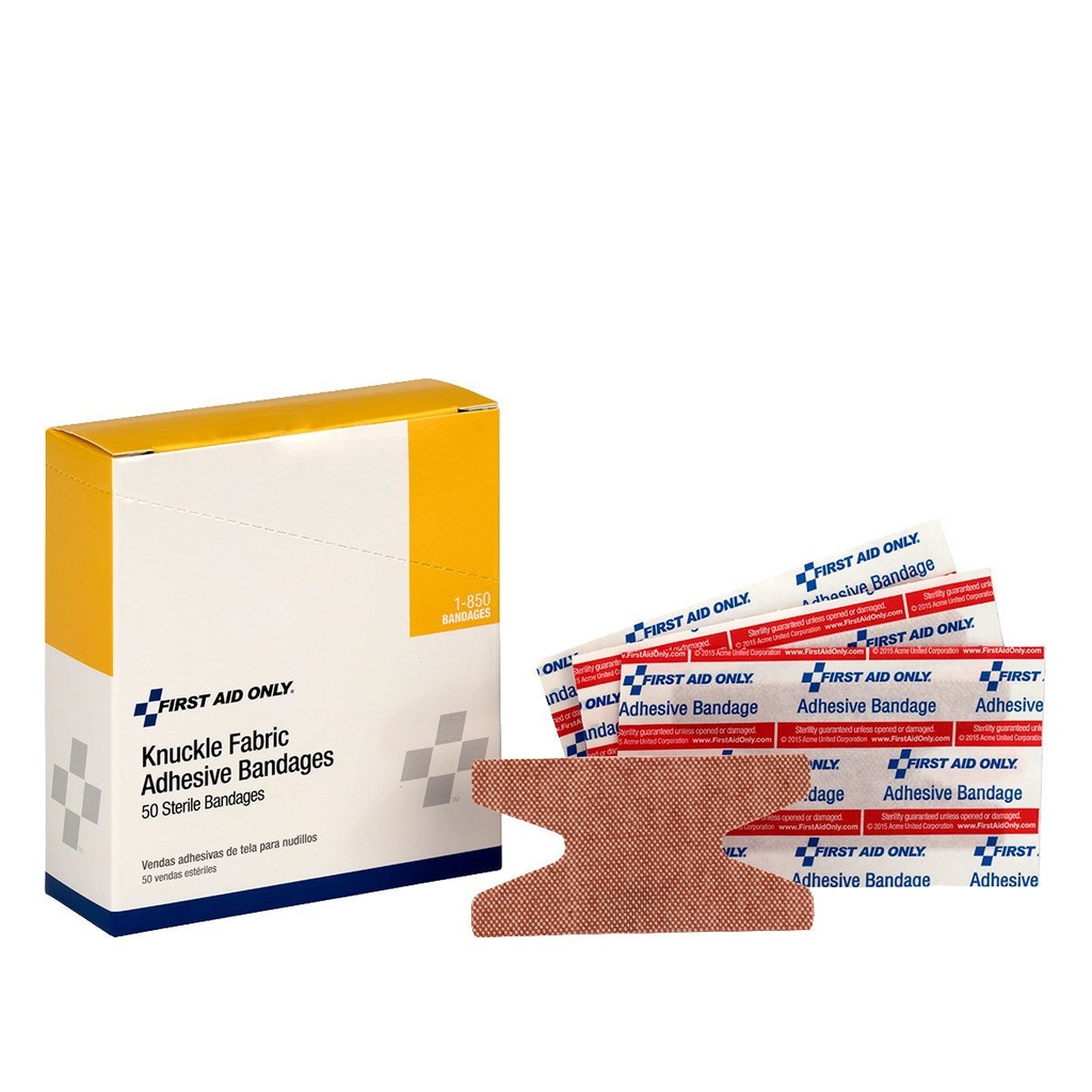 İlk Yardım Sadece 1-850 Knuckle Bandages, Heavy Woven Fabric Yapıştırıcı Bandajları, 50 Kont