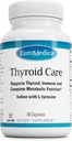 EuroMedica Thyroid Care - Immune Health & Energy Support Formula - Συμπλήρωμα διατροφής με ιώδιο για την υποστήριξη της υγείας του θυρεοειδούς - Συμπλήρωμα ευεξίας με L-Τυροσίνη - 60 κάψουλες