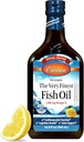 Carlson - The Very Finest Fish Oil, Special Edition, 1600 mg Omega-3s, Liquid Supplement, Norveç Fish Oil, Wild-Caught, Sustainable Sourced Liquid, Lemon, 500 mL (16.9 Fl Oz)