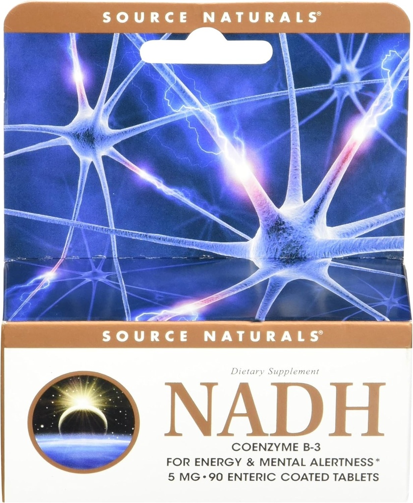 Kaynak Naturals NADH 5 mg, Enerji ve Zihinsel Uyarılık, 90 Tablet