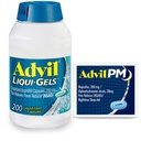 Advil Liqui-Gels Pain Reliever ve Ateş Tanımları, Ibuprofen 200 mg for Headache, Backache, Menstrual Pain and Common Pain Relief - 200 Capsules, Advil PM Ibuprofen - 2 Ctvil