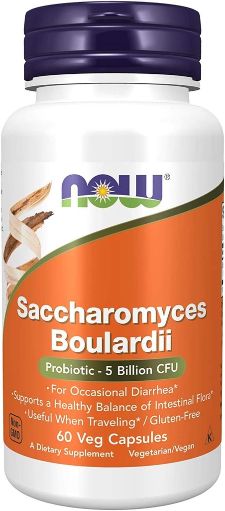 Şimdi Gıdalar Saccharomyces Boulardii Veg Capsules, 120 Kont