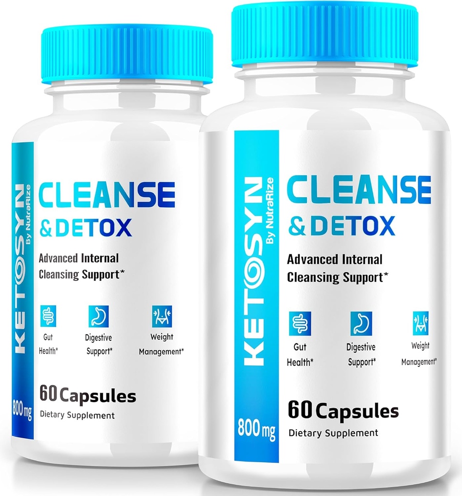(2 Πακέτο) Ketosyn Cleanse & Detox κάψουλες, χάπια Ketosyn για προηγμένη απώλεια βάρους, μέγιστη δύναμη συμπλήρωμα υποστήριξης Keto Blend, Keto Syn Εσωτερικού Καθαρισμού Pastillas Κριτικές (120 κάψουλες)
