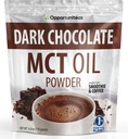 Opportuniteas MCT Oil Toz, Keto Creamer for Coffee, Drinks &Smoothies, Low Carb Keto Friendly, Boost Energy&Mental Focus, Supplement for Ketgen Diyet, Gluten Free&Non-GMO, Dark Chocolate 6