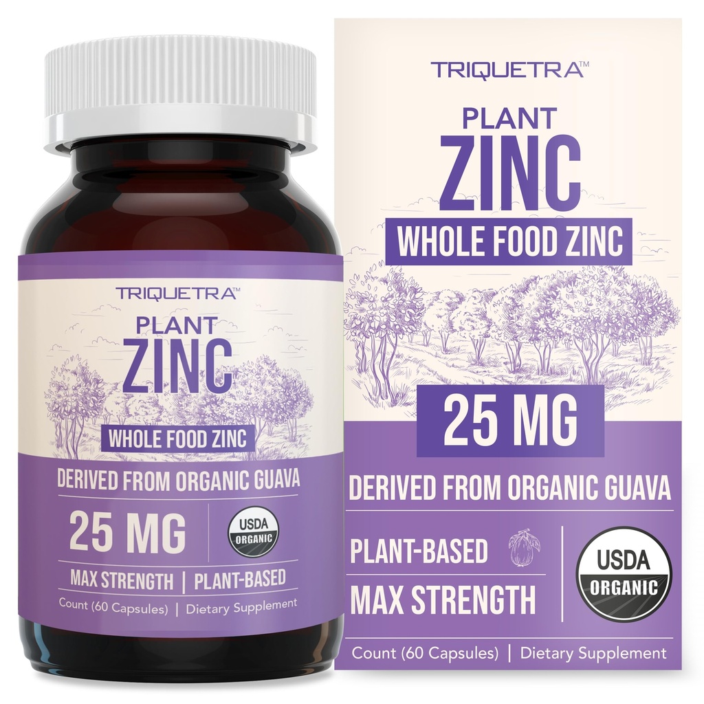 Organik çinko 25 mg | Tüm Gıda çinko Supplements | Organik Meyve, Elemental çinko - Su Türlü, Vegan, GMO-Free - Essential Mineral, Antioksi, Immune Support, Skin - 60 Hizmet