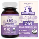 Organik çinko 25 mg | Tüm Gıda çinko Supplements | Organik Meyve, Elemental çinko - Su Türlü, Vegan, GMO-Free - Essential Mineral, Antioksi, Immune Support, Skin - 60 Hizmet