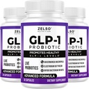ZELSO (3 Pack) GLP-1 Akkermansia Muciniphila - GLP 1 Live Probiyotiks, 500M CFU Multi-Strain Probiyotik + Prebiyotik, GLP1 Doğal Plus - 90 Capsules