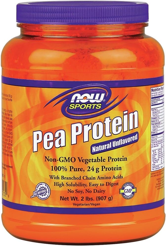 Şimdi Gıdalar 2 Pound Konteynerinde Saf Pea Protein Tozu (Pack of 2)