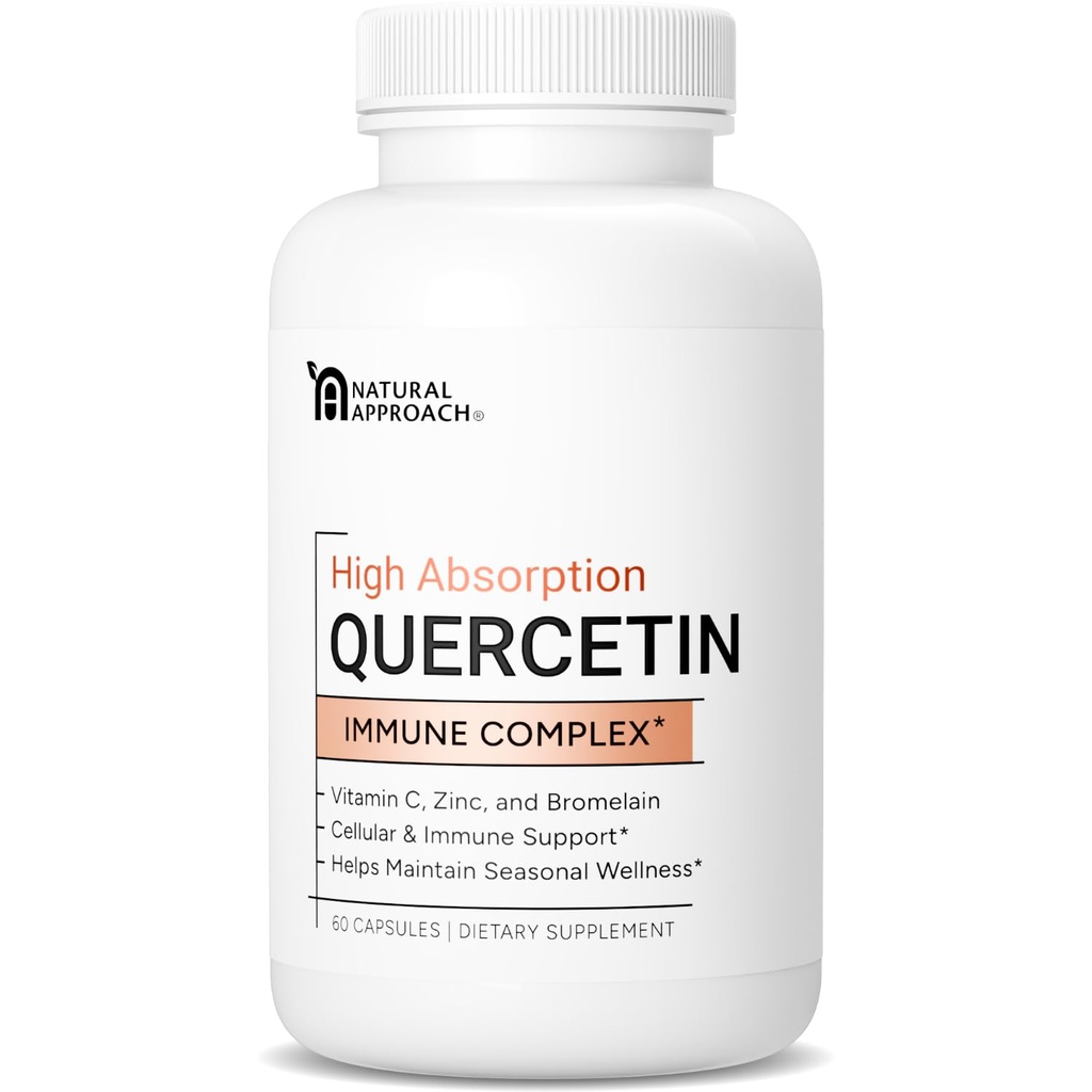 Bromelain, C ve çinko ile yüksek Aborcetin - 500 mg Quercetin Phytosome - 50x Daha Fazla Abhidrasyon - Destek Immune Function & Cellular Health - ABD Üretildi - 60 Capsules