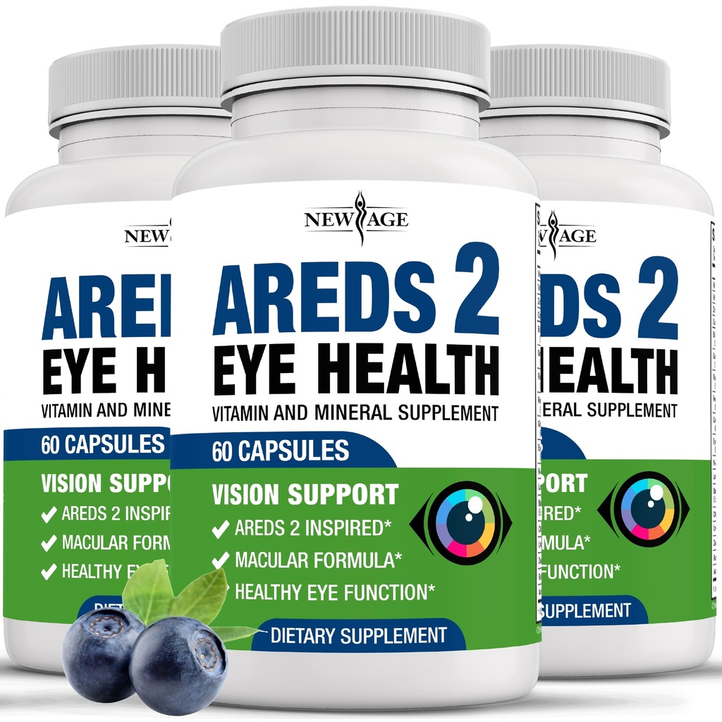 Νέα AARDS 2 Βιταμίνες ματιών - Lutein, Zeaxanthin, Bilberry, Aspaxanthin Mineral Vision Συμπλήρωμα - 180 Count