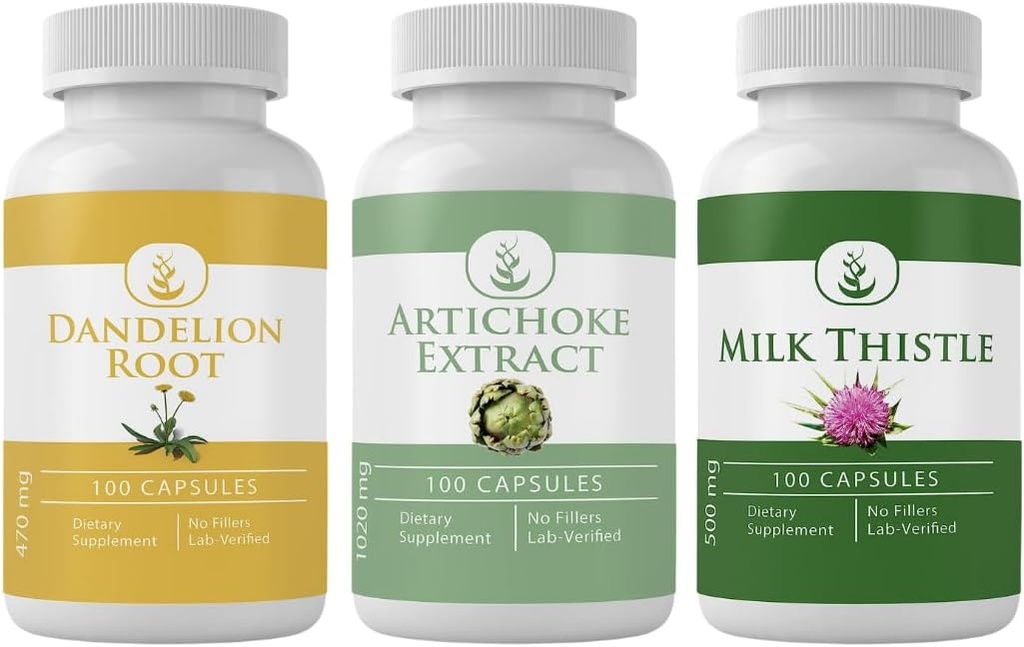 PURE ORIGINAL INGREDIENTS Artichoke Extract, Milk Thistle, & Dandelion Root Sche (100 Capsules Her), Hiçbir Katkı veya İndirme, Lab TY