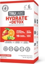 TRULABS Hydrate + Detox - Tropical Punch. Συσκευασίες ενυδάτωσης χωρίς ζάχαρη. Κάθε Σερβίρισμα Περιέχει 1422 mg ηλεκτρολυτών & 19 Βιταμίνες & Ορυκτά & DHM (6ct)