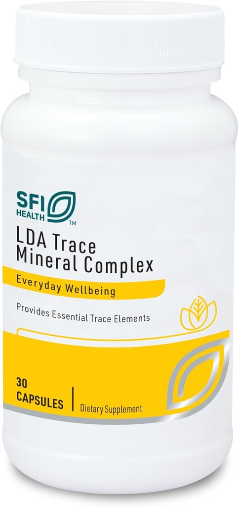 Klaire Laboratuvarları SFI Health LDA Trace Mineral Kompleksi - TRAACS Chelated Minerals, Hipoallergenic & No Iron (30 Vegetarian Capsules)