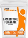 BulkSupplements.com L-Carnitine Fumarate Toz - Carnitine Supplement, Spor Beslenme, L-Carnitine 500 mg - Gluten Free, 500 mg per Service, Gluten Free, 1 kg (2.2 lbs) (Polonya 1kg (2.2 lbs) (Polonya 1kg)