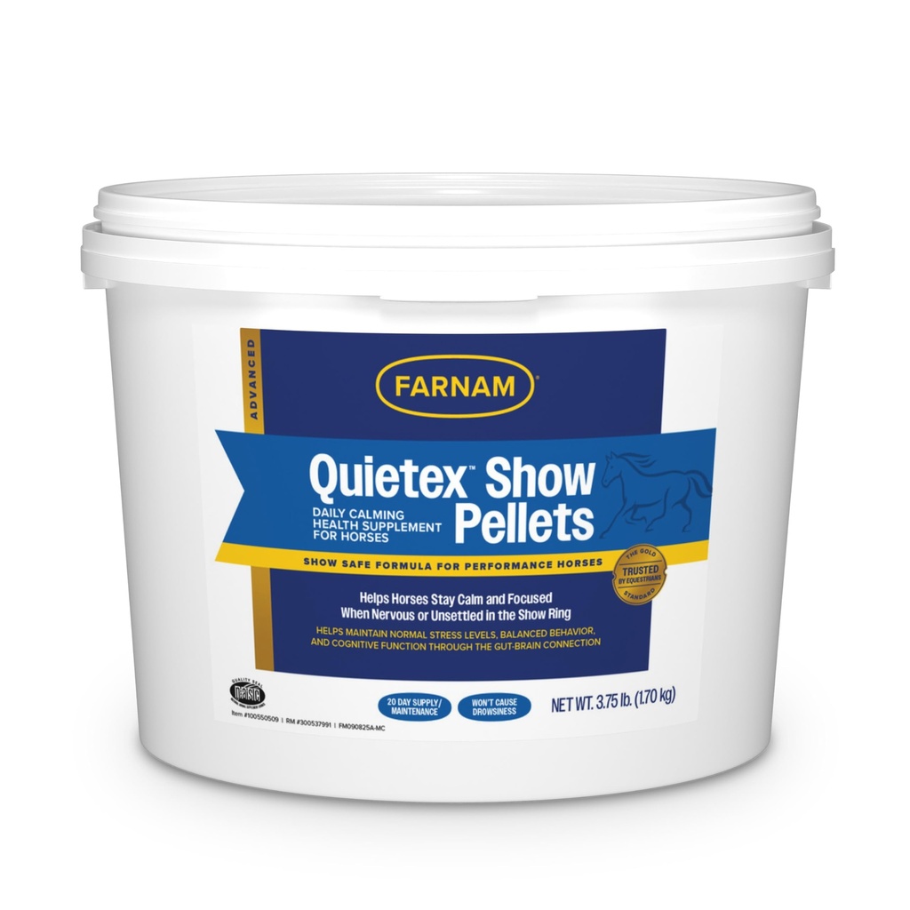 Farnam Sessiz Show Pellets, Atlar Calm & Relaxed That Become Nervous in The Show Ring 375 lbs.