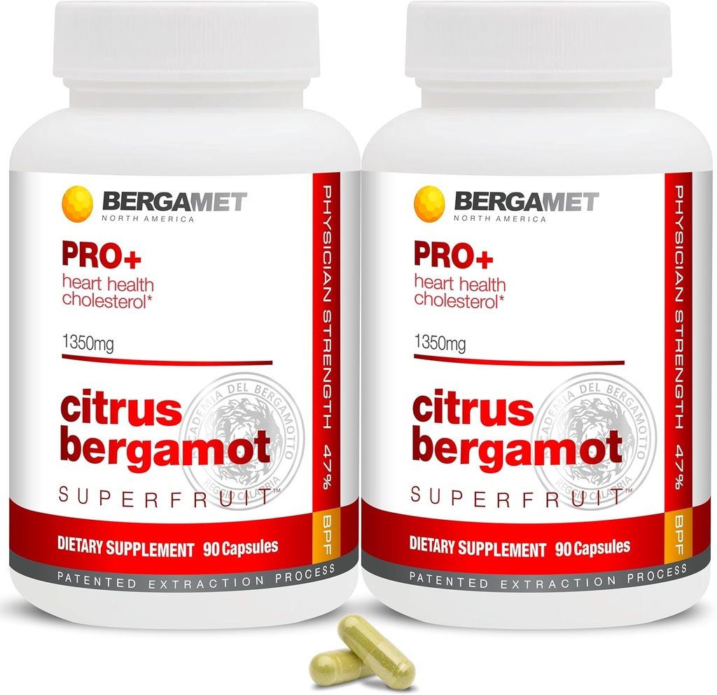 Citrus Bergamot SuperFruit PRO+ with Olive Leaf Extract - 47% BPF - 80% Πολυφαινόλες - 675mg per Serving - Worlds Strongest - Με την υποστήριξη των κλινικών μελετών - Made in The USA - 180 Caps