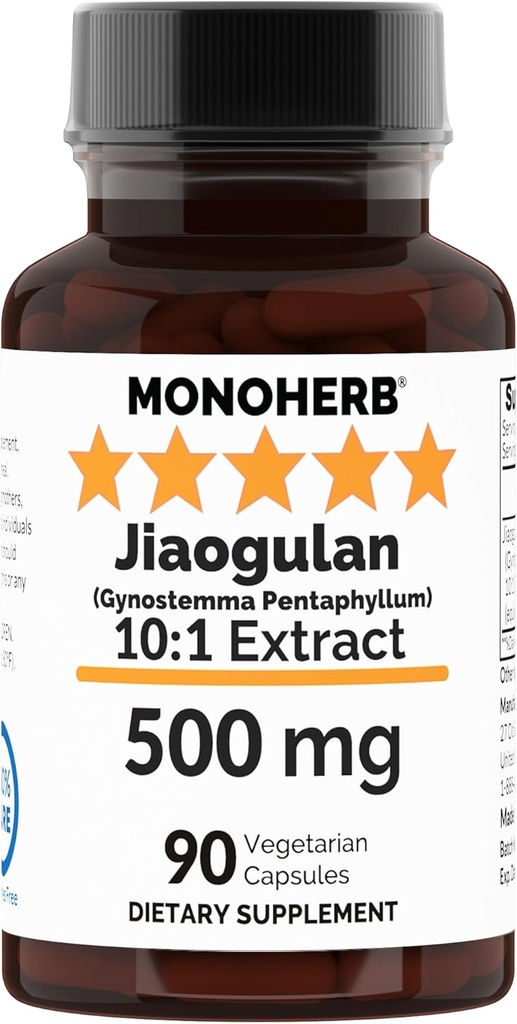 Jiaogulan Çeviri 500 mg - 90 Veg Capsules - Gynostemma Pentaphyllum - 90 Hizmet